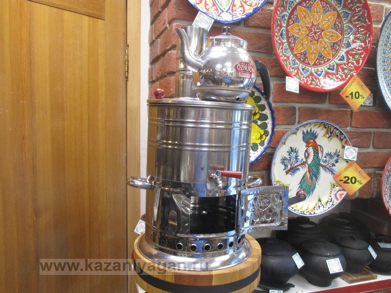 Турецкий самовар на дровах Zarifis, объем 8л. (заварочный чайник в комплекте)